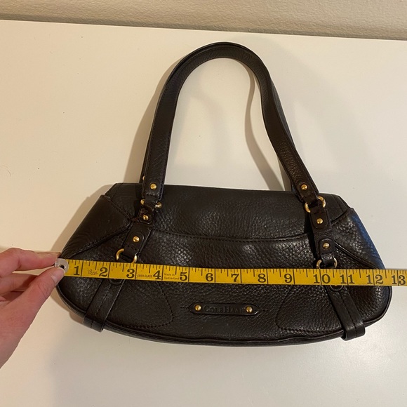 Vintage Cole Haan Leather Baguette Retro Western Purse - Picture 5 of 10